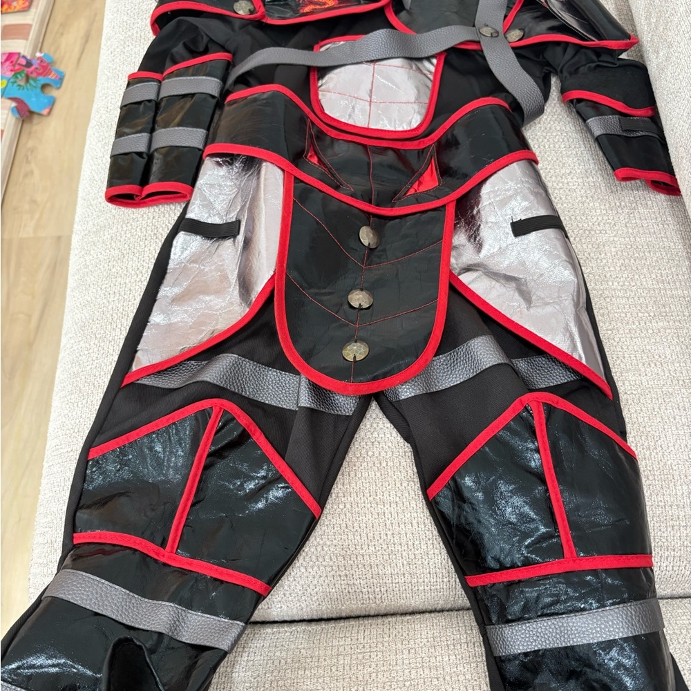 Kids Black and Red ninja costume size 4